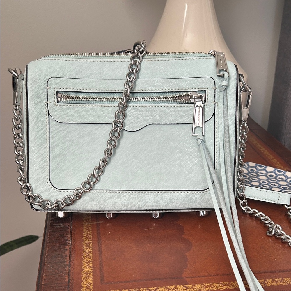 Rebecca Minkoff Blue Crossbody Bag with Minimalist Design